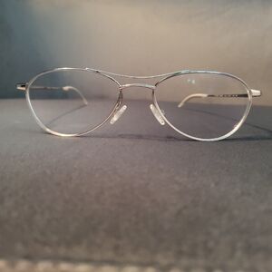 Oliver Peoples Silver Modern Aviator Glasses Eyeglasses Sunglasses Frames